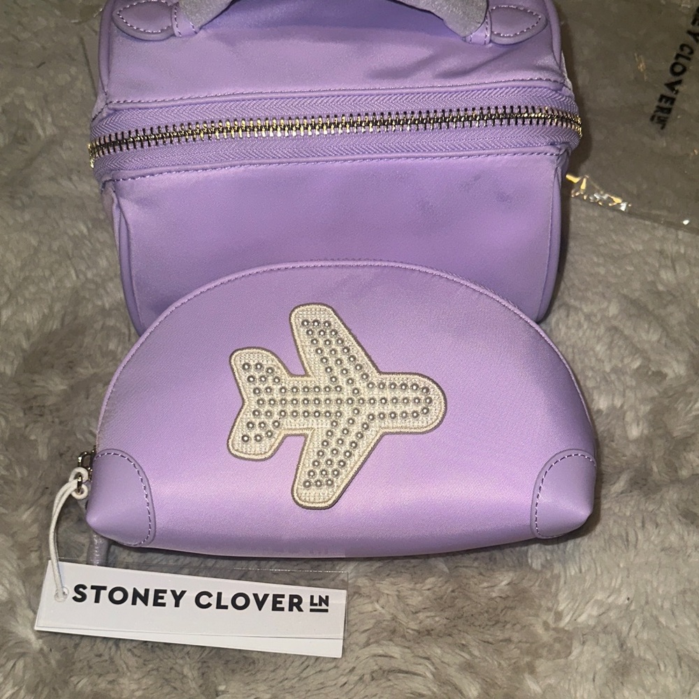 BNWT Stoney Clover Lane Half Moon Pouch- Cosmetics/Makeup/Sunglasses Bag
